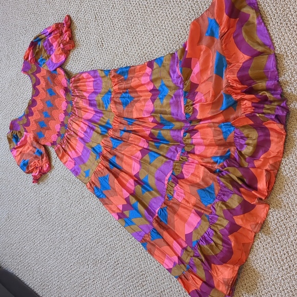 Vici Dresses & Skirts - Vici Fiesta Smocked Puff Sleeved Tiered Maxi Dress